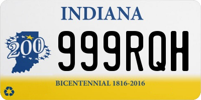 IN license plate 999RQH