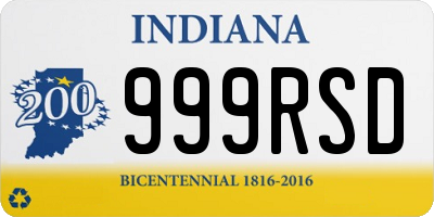 IN license plate 999RSD