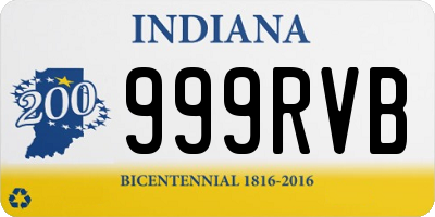 IN license plate 999RVB