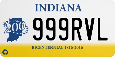 IN license plate 999RVL