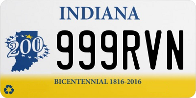 IN license plate 999RVN