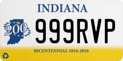 IN license plate 999RVP