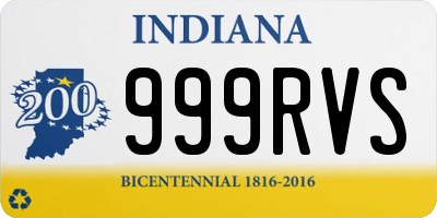 IN license plate 999RVS