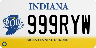 IN license plate 999RYW