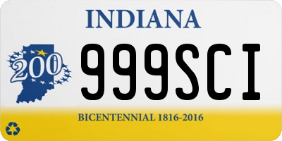 IN license plate 999SCI