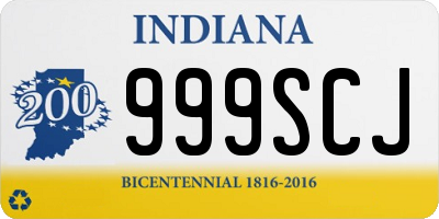 IN license plate 999SCJ