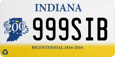 IN license plate 999SIB