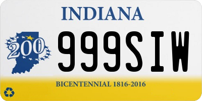 IN license plate 999SIW