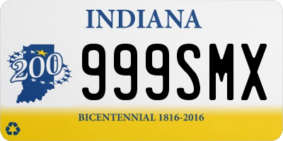 IN license plate 999SMX