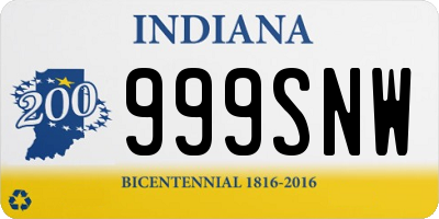 IN license plate 999SNW