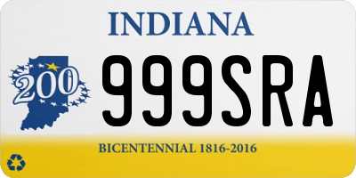 IN license plate 999SRA