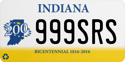 IN license plate 999SRS