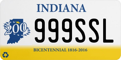 IN license plate 999SSL