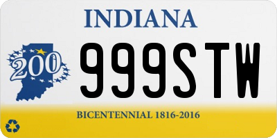 IN license plate 999STW