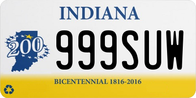 IN license plate 999SUW