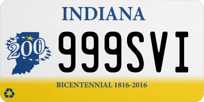 IN license plate 999SVI