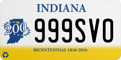 IN license plate 999SVO