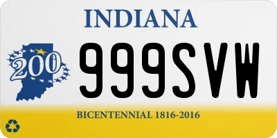 IN license plate 999SVW