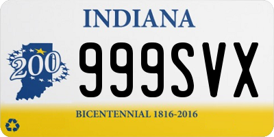 IN license plate 999SVX