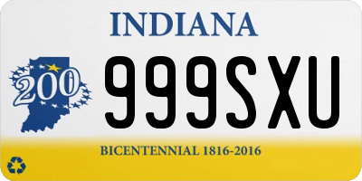 IN license plate 999SXU