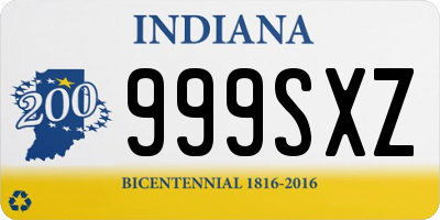 IN license plate 999SXZ