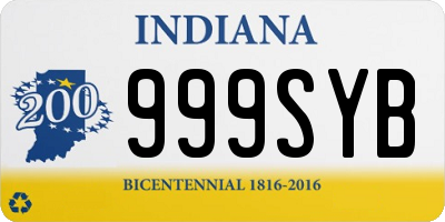 IN license plate 999SYB