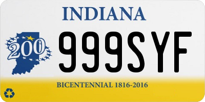 IN license plate 999SYF