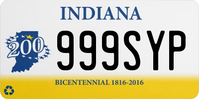 IN license plate 999SYP