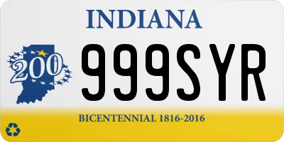 IN license plate 999SYR