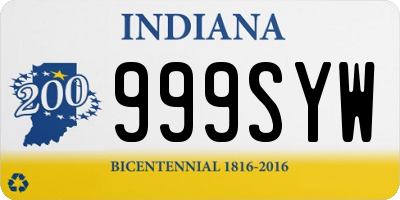 IN license plate 999SYW