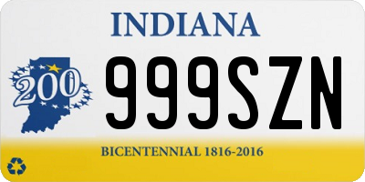 IN license plate 999SZN