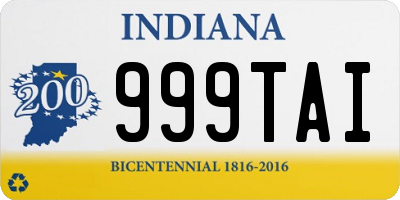 IN license plate 999TAI