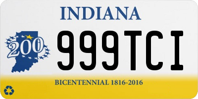 IN license plate 999TCI