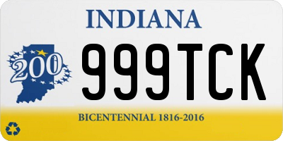 IN license plate 999TCK