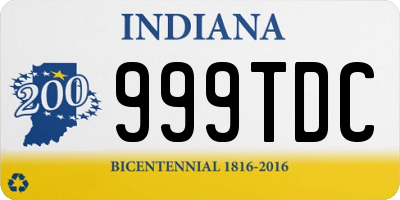 IN license plate 999TDC