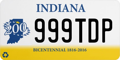 IN license plate 999TDP