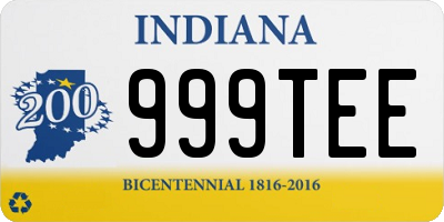 IN license plate 999TEE