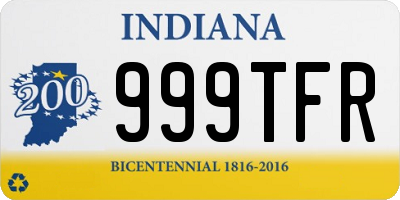 IN license plate 999TFR