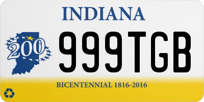 IN license plate 999TGB