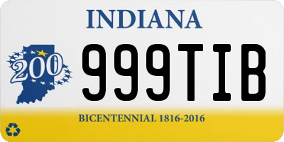 IN license plate 999TIB