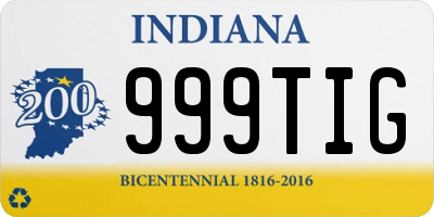 IN license plate 999TIG