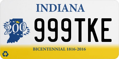 IN license plate 999TKE