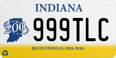 IN license plate 999TLC