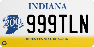 IN license plate 999TLN