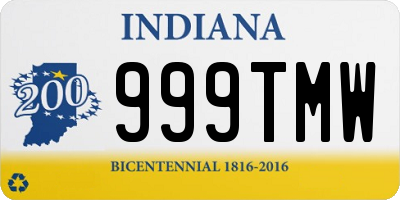 IN license plate 999TMW