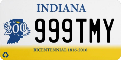 IN license plate 999TMY