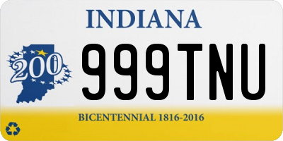 IN license plate 999TNU