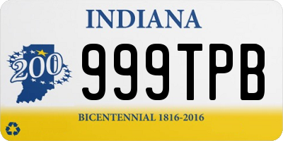 IN license plate 999TPB