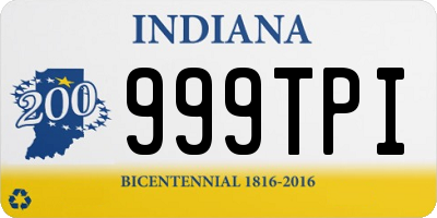 IN license plate 999TPI