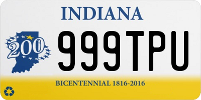 IN license plate 999TPU